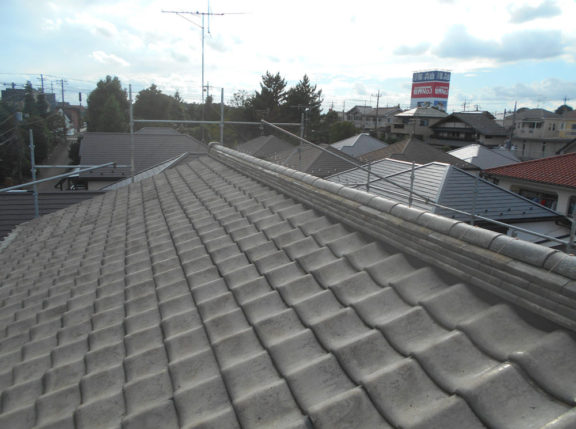 大屋根葺き戻し工事
